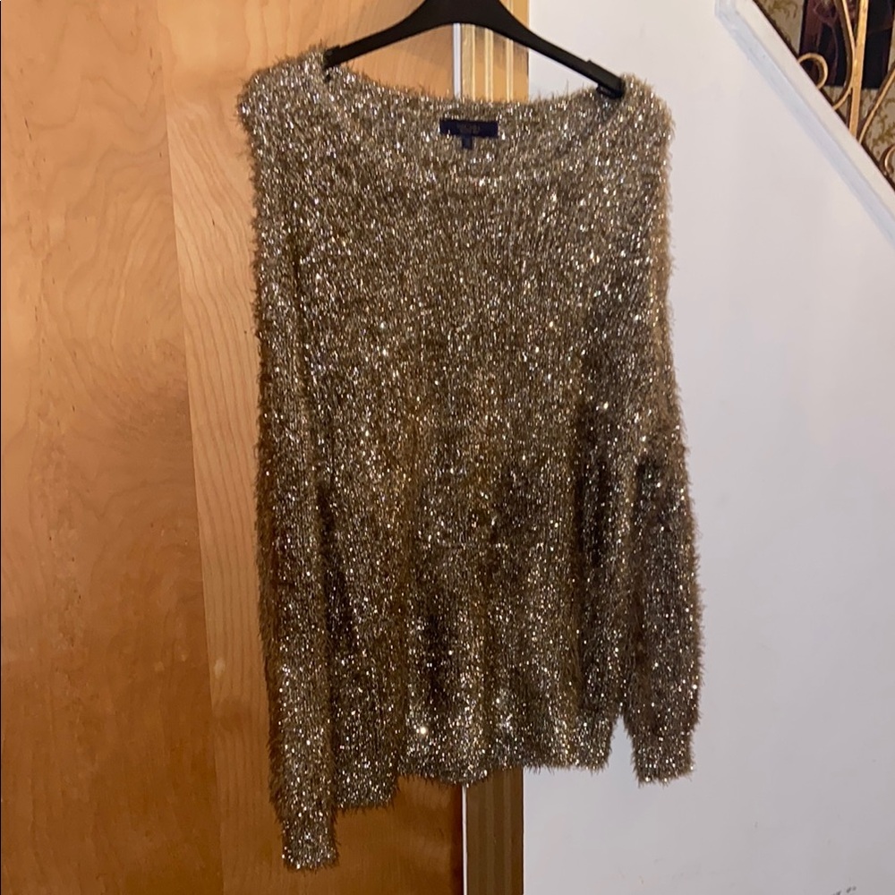 RACHEL Rachel Roy Gold Shimmer Sweater
